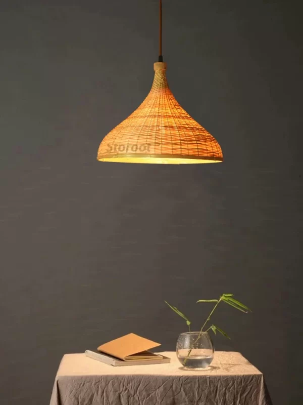 LuzLight Bamboo Pendant Lamp - Handwoven Light