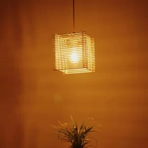 LightNest Square - Handmade Bamboo Pendant Light