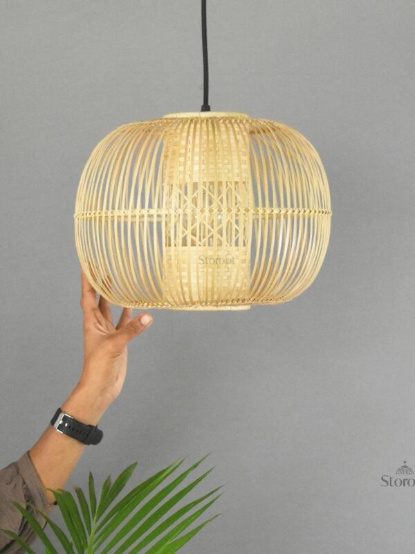 Huba Bamboo pendant light- Handcrafted Mushroom-Inspired Lamp from Kerala