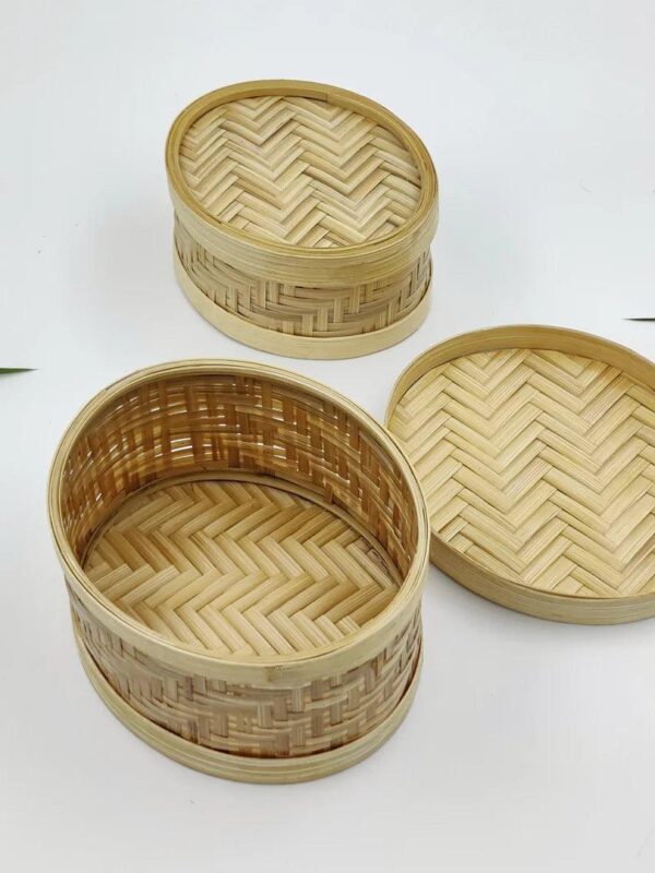 Handmade Bamboo Jewelry Organizer oval shape