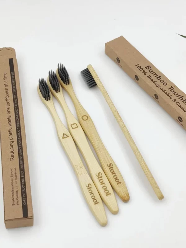 Bamboo Charcoal Infused Toothbrush - Eco-Friendly & Biodegradable