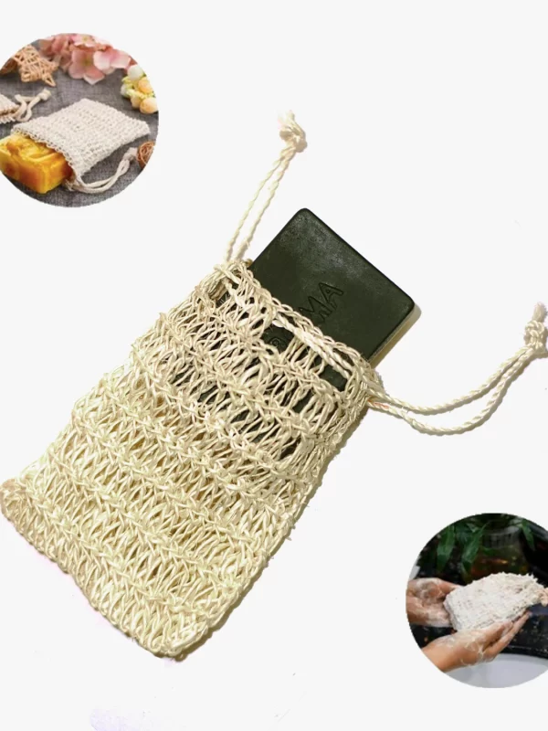 Soap Savers Pouch with Pure Sisal fiber Net