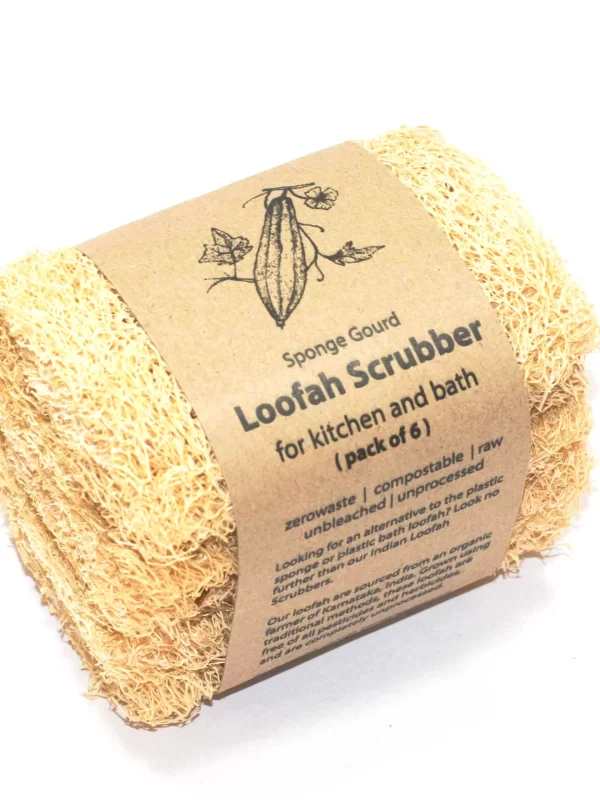 Loofah Scrubbers – for kitchen and bath (Pack of 6)