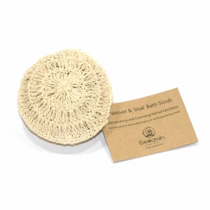 Sisal mesh scrub with vetiver stuffing