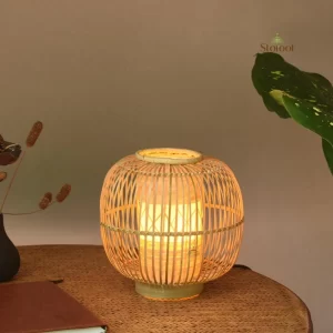 Huba Bamboo Table Lamp - Elegant Natural Bedside Lamp